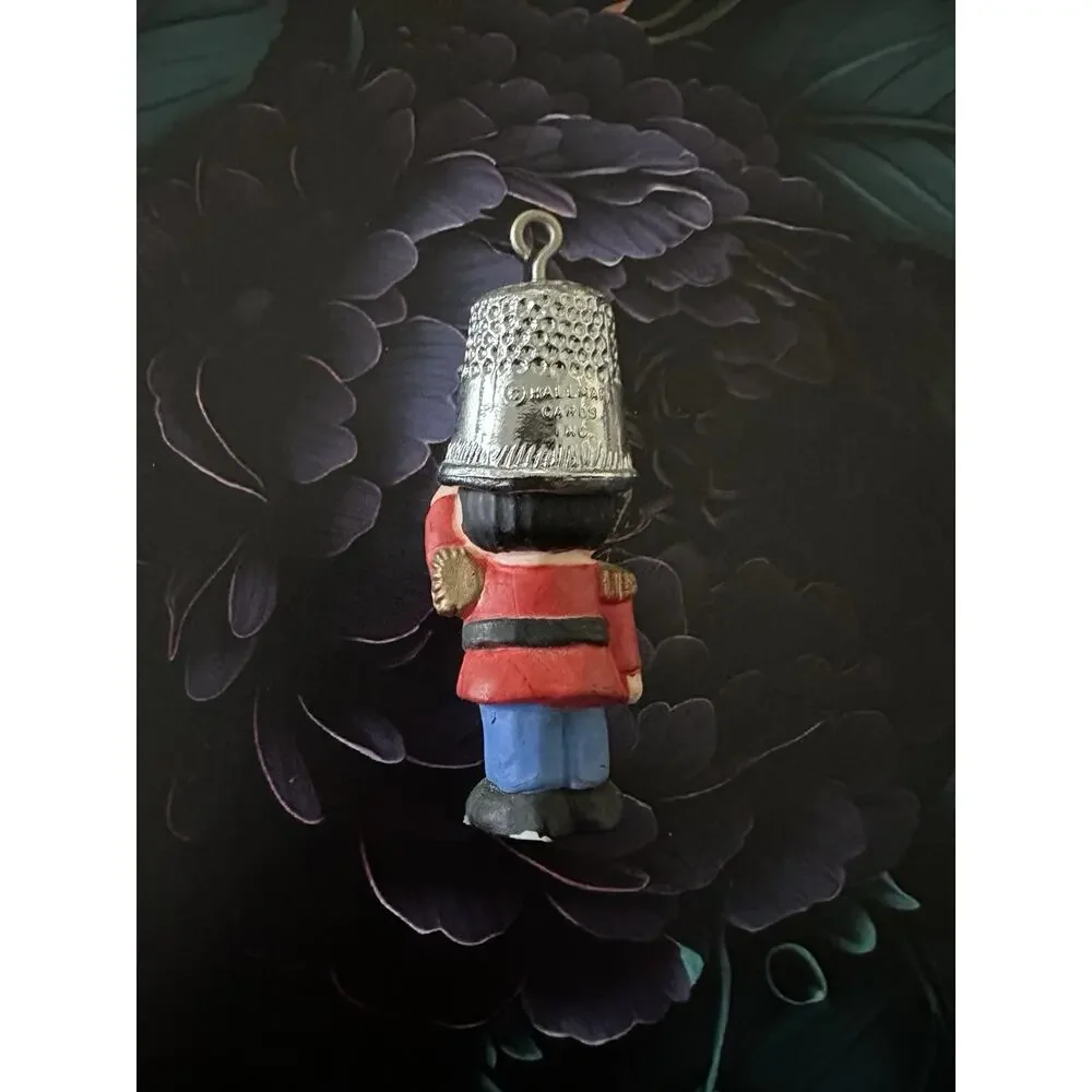 Hallmark Thimble Soldier Christmas Salute Tree Ornament VTG 1979 Nutcracker